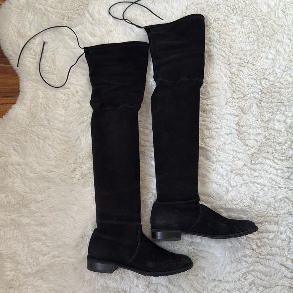 Stuart Weitzman lowland over the knee suede boots - black